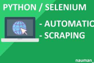do web scraping , automation using python selenium