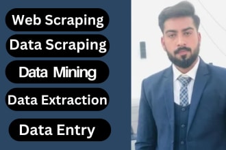 do python web scraping , data scraping and mining