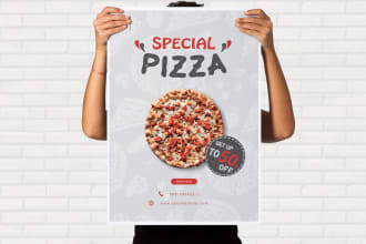 do professional food flyer, any kind of poster design