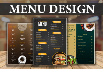 design restaurant menu and digital menu board