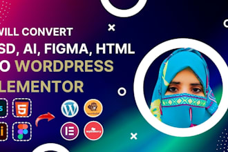 convert PSD to HTML and wordpress with responsive design