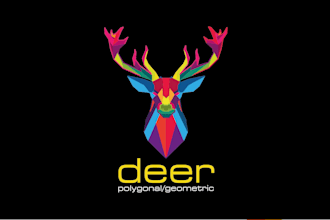 do modern polygonal geometric, abstract logo design