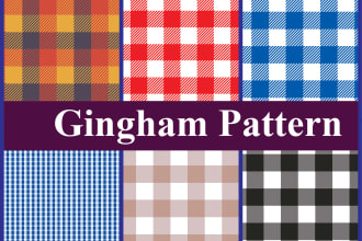do gingham pattern design for your fabric
