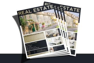 done real estate open house just listed flyer brochure design