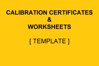 create calibration certificate template in ms excel