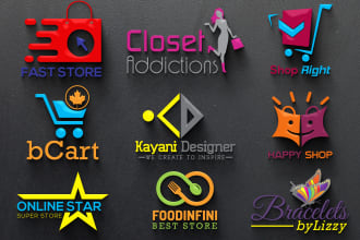 design a professional 3d shopify ecommerce logo with full copyrights