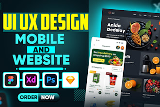 design modern mobile app UI UX and clickable prototype in figma