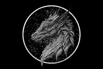 make occult dark art logo illustration