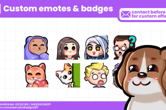 draw custom emotes and badges for twitch or discord