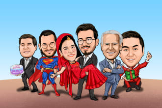 draw amazing cartoon caricature potrait for you