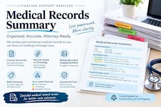 do a medical summary for the pi attorney, and do ai also