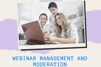 moderate and assist your webinar online on zoom
