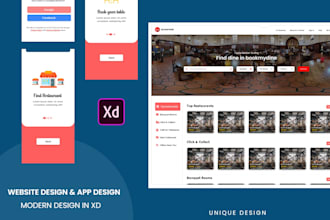 design website and mobile screens in xd or figma