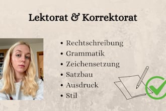 proof read and edit your german text