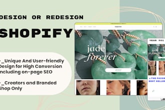 design or redesign your shopify site professionally