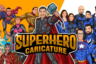 draw you into amazing superhero comic cartoon characters