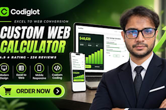 create custom web calculator or convert excel to a web calculator