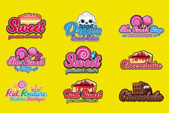 do make candy cake chocolate sweets bakery shop and food logo