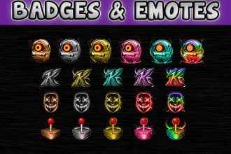 design twitch emotes, sub badges, twitch sub badges