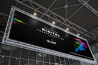 design billboard roll up, standee, pull up or pop up banner