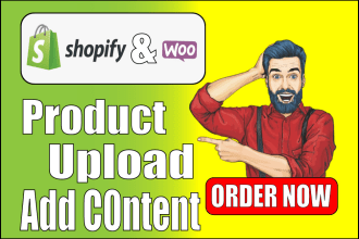upload products or add content in your shopify or ecommerce store