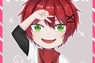 draw cute chibi icon, profile picture, and avatar for you