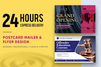design promotional postcard mailer and eddm direct mail for your business