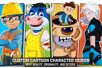 do custom cartoon mascot character design and redesign mascot logo