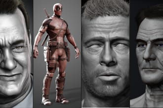 do realistic or stylized likeness, hardsurface modeling for 3d printing or games