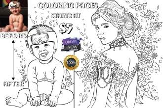 do coloring book page for children and adult