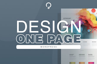design a modern onepage for your business or brand