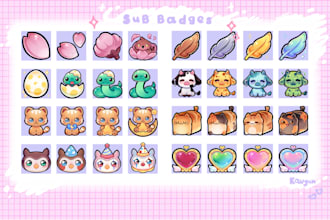 create recolored, unique twitch sub badges and tier flairs