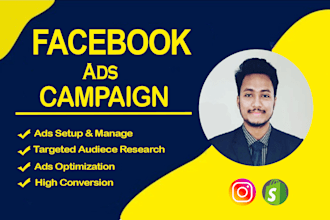run shopify facebook ads campaign, fb marketing, meta ads campaign, instagram