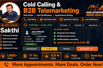 do cold calling and b2b telemarketing for real estate