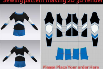do sewing pattern making design and grading for your project