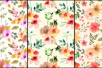 do seamless pattern design for fabric, textile and so on