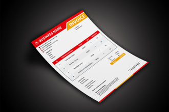 design professional invoice, price list, order form, letterhead in 6 hrs