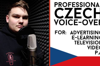 record a professional czech young male voice over