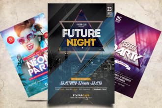 design professional poster, leaflet, and flyer