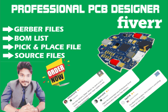 design pcb boards in eagle cad, easyeda, proteus simulation