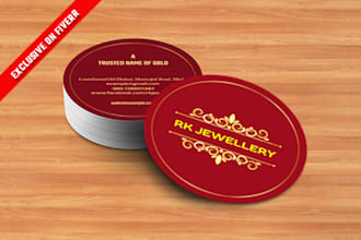 do printable circle business card design