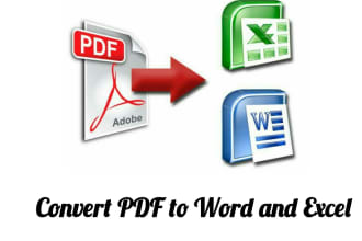 convert pdf to word and excel
