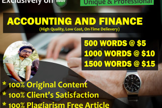 write accounting and finance SEO article for you