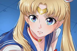 draw illustration anime boy or girl in my style for you