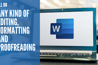 edit, format and proofread ms word files