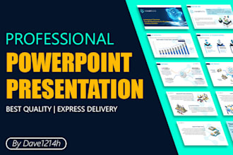 design powerpoint for presentation, professional and modern design