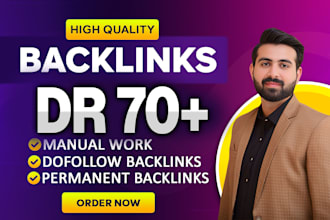 create high DR 70 plus homepage dofollow SEO backlinks