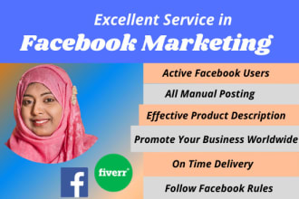 do organic facebook marketing to promote your business worldwide