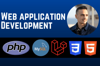 develop a web application website in php laravel and mysql