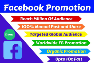 do organic facebook promotion, marketing, and advertising for your business